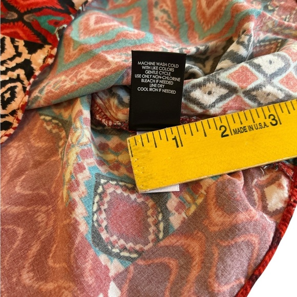 Torrid Challis Braided Sleeveless Tank In Elegant Geo Tiles Adj Straps Size 3 3X - Picture 10 of 13